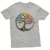 Tree Of Life Graphic TShirt Unisex Vintage Watercolor Rainbow Life Tree Print Tee Casual Soft Cotton Short Sleeve Tops