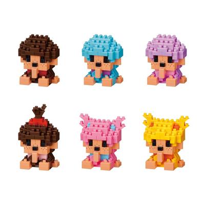 KAWADA Nanoblock Mini Nano Monchhichi, NBMC_95S, Box of 6