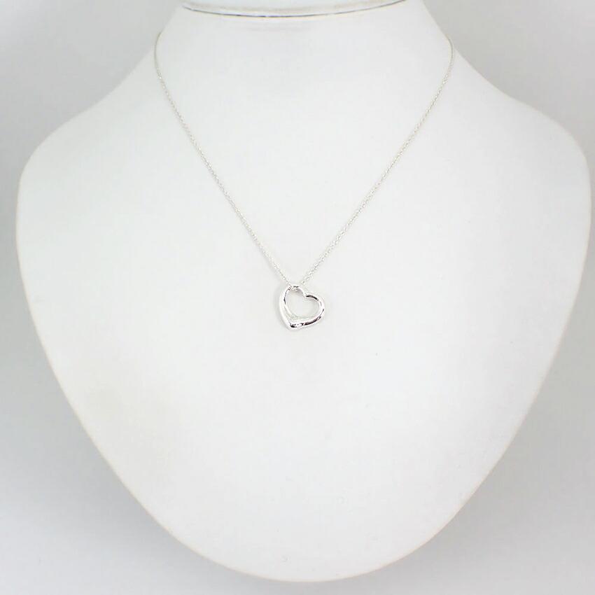 [Б/у] TIFFANY 925 Подвеска/Ожерелье Открытое Сердце/g504-24