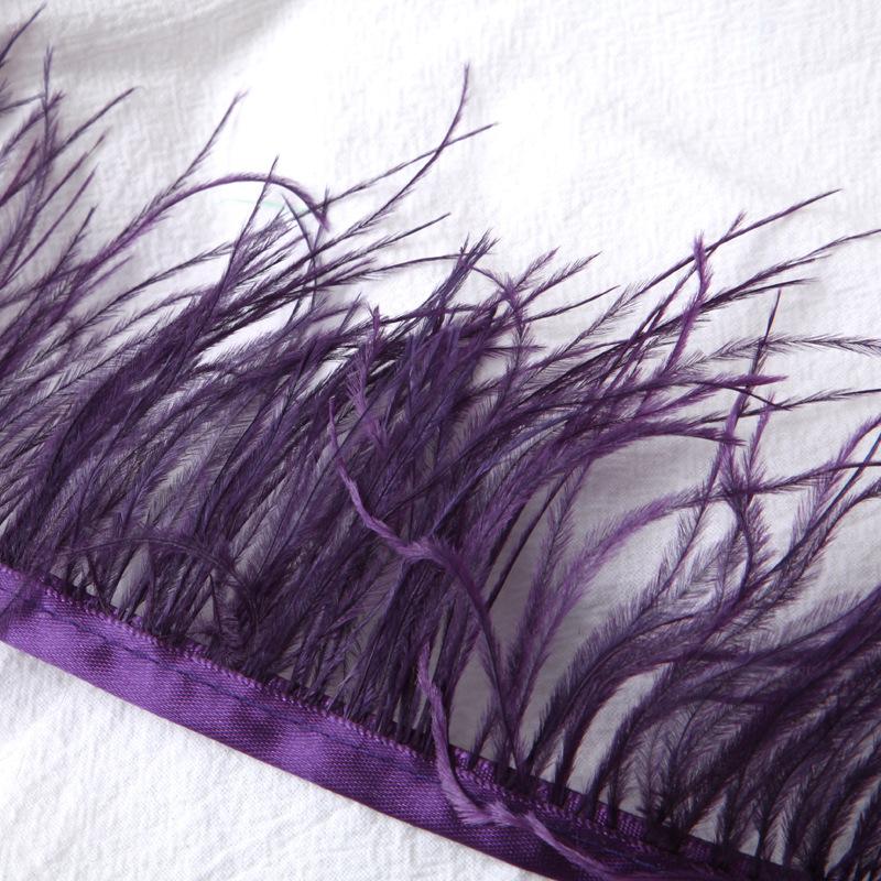 Платье из страусиных перьев 8-10 см, модное украшение, ткань с перьями и кисточками, аксессуары для одежды 