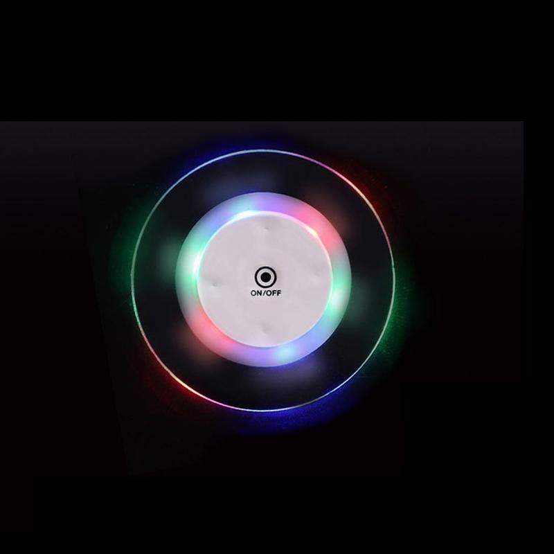 Светодиодная подставка под стакан, акриловая подставка для коктейльного коктейля, маты со светодиодной подсветкой, ультратонкая светодиодная подставка под стакан для украшения барного стола, аксессуары