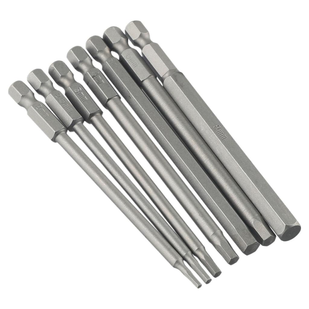 Hex Head Hex Bit Long Lasting Magnetic Metric Grey