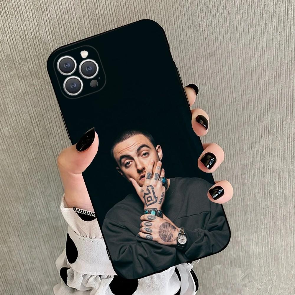 Чехол для телефона Singer M-Mac M-Miller для iPhone 16,15,14,13,12,11,Plus,Pro Max,XS,X,XR,SE,Mini,8,7 Мягкий силиконовый черный чехол