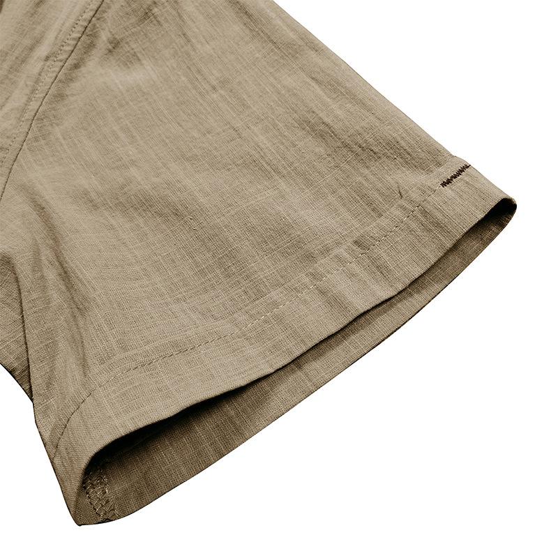 Мужская летняя гавайская пляжная рубашка с коротким рукавом в европейском и американском стиле, футболка с отложным воротником, удобный хлопковый льняной топ