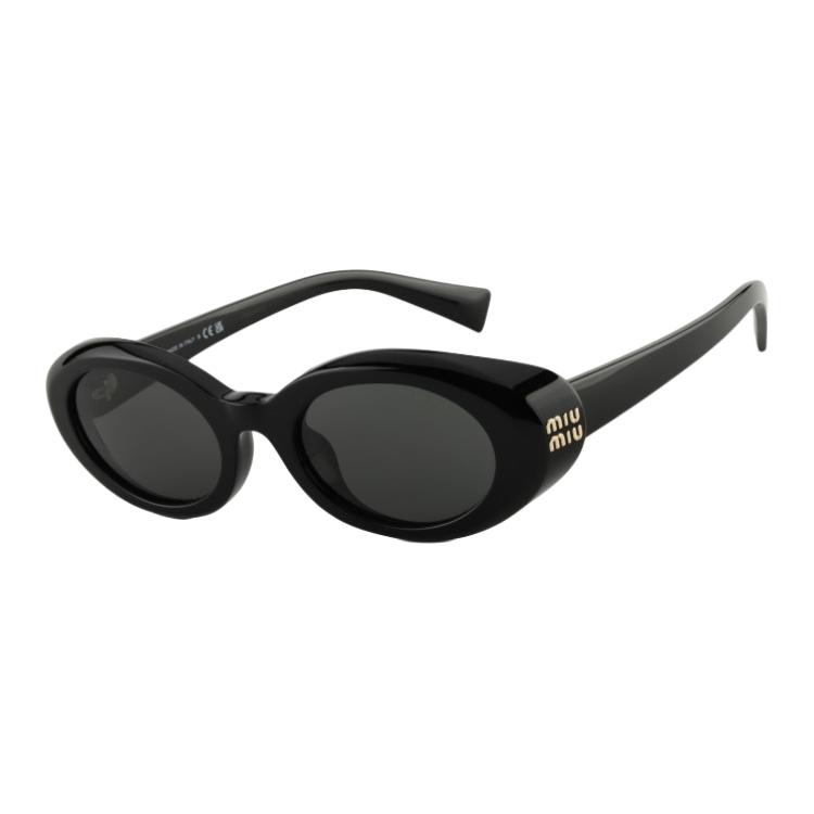 Miu Miu Exquisite Fashion Design Oval Sunglasses Women sunglasses Black SMUB09_E16K_FE08Z_C_052
