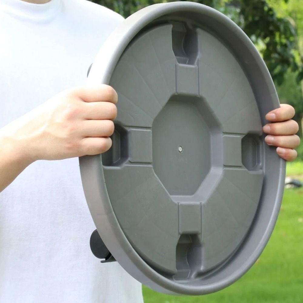 Universal Casters Flower Pot Wheels Movable Round Plastic Tray Mobile Flower Pot Stand Hotel