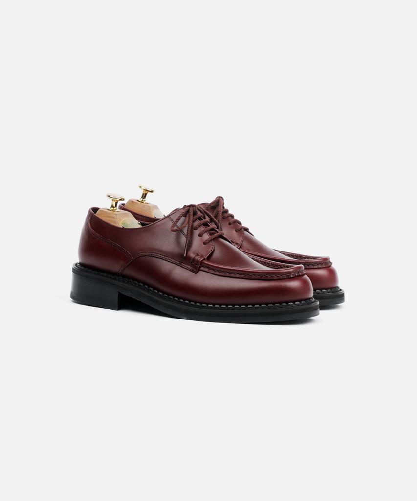 Custommood Lime Cowhide Derby Shoes_Italian Vibram Sole (Gold Wine)