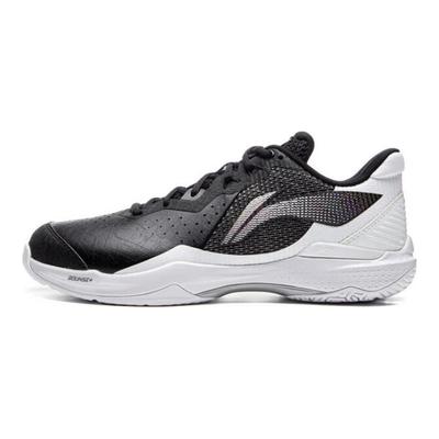 Кроссовки Li Ning Thunder из искусственной кожи, удобные, модные, амортизирующие, износостойкие, низкие, для бадминтона, мужские, черные, белые, AYZU015-4