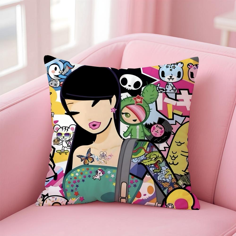 Чехол для подушки T-Tokidoki для дома и автомобиля, многоцелевой чехол для подушки - Двусторонний, Мягкий и прочный для ежедневного использования