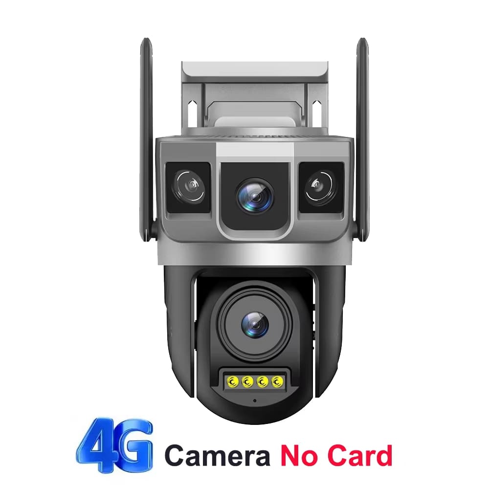12MP 6K Двойной объектив Тройной экран 4G-SIM IP-камера WiFi Smart Network Беспроводной монитор V380 Безопасность Защита CCTV Домашние камеры