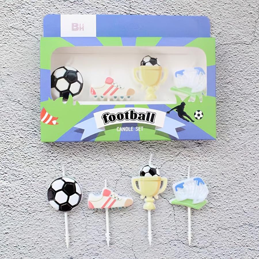 2026 Soccer Event 4 Creative Basketball and Soccer Candle Baking Decoration Toppers Sports Balls Jerseys Sneakers, Hoops, Trophies