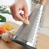Stainless Steel Cone Cheese Grater with Wood Handle 3 Sided Vegetable Shredder for Grating Cheese Chocolate Vegetables Kitchen Shredder for Parmesan