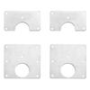 Plaques De Réparation Charnière Pour Porte D'armoire Inox Brossé - Kit 4 Pièces + 24 Vis