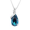 100 %S925 Sterling Silver 45cm Necklace Natural Blue Topaz Jewelry Pendants Gemstone Woman Silver 925 Jewelry Bizuteria Pendants