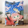 Spy x Family Print Flannel Blanket High Quality Warm Comfortable Cover for All Seasons Perfect for Gifts Home Decor