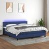 VidaXL Slat Bed Base with Mattress and LED, Upholstered Bed, Double Bed, Adult Bedroom Interior Bed, 3133179