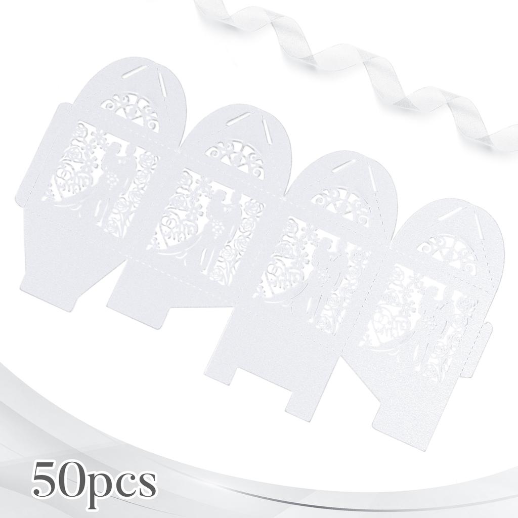 Свадебные коробки для конфет Свадебные подарочные коробки для конфет Свадебные сувениры для вечеринок Украшения Лазерная резка Роскошный резной кружевной узор Для сувениров для вечеринок