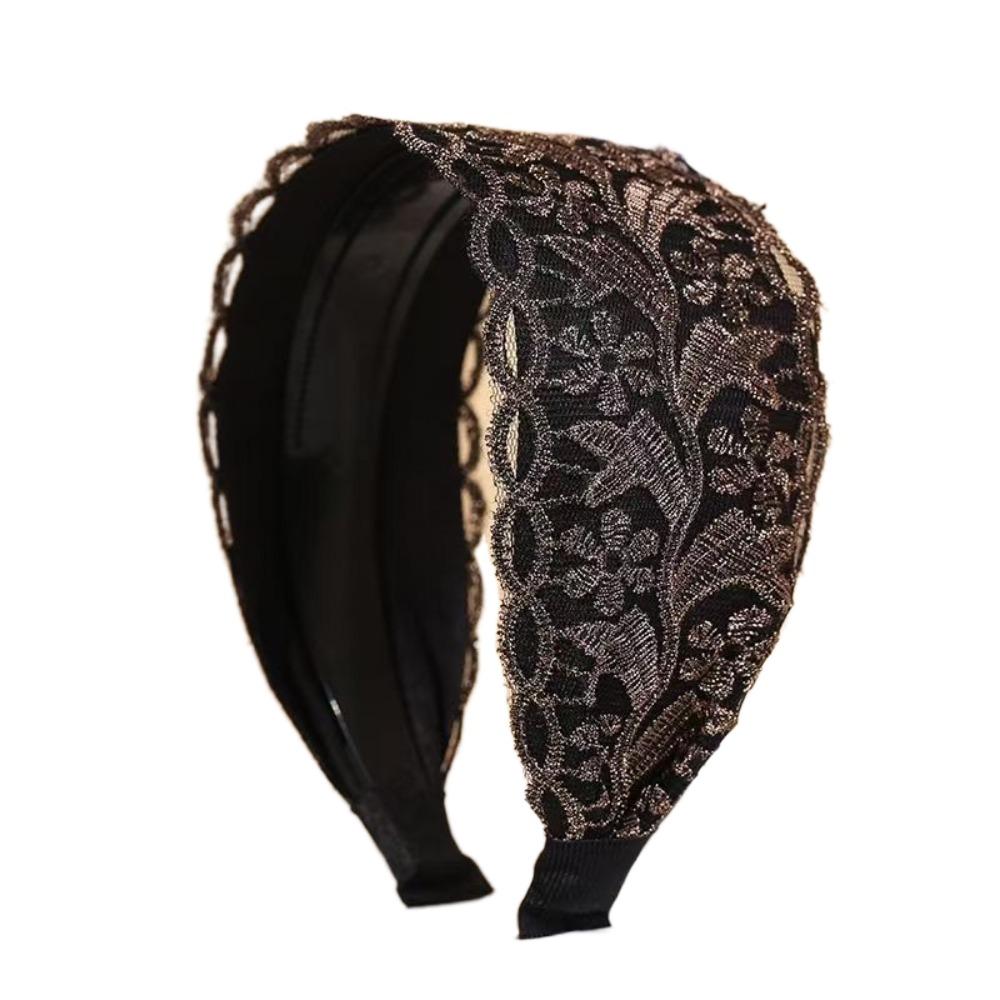 Нескользящая сетчатая повязка на голову с цветком избавит от хлопот с кружевными повязками для волос для мам/девочек