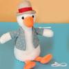 Talking Duck Toy Repeats What You Say with Cute Straw Hat Detachable Vest Stuffed Animals Toys for