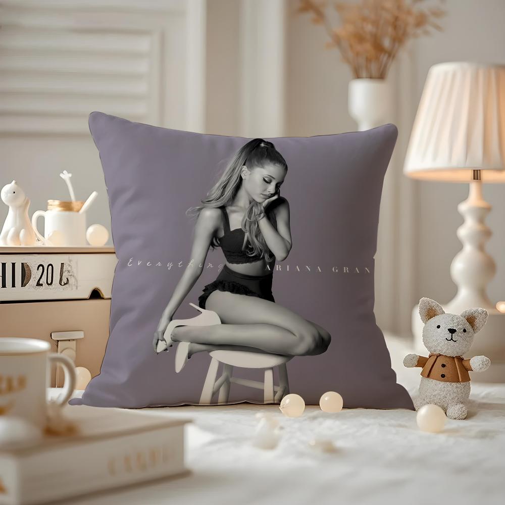 A-A-Ariana Grande Album Cushion Cover Pattern Printed Pillowcase For Living Room Sofa Cushion Cover & Bedroom Decor