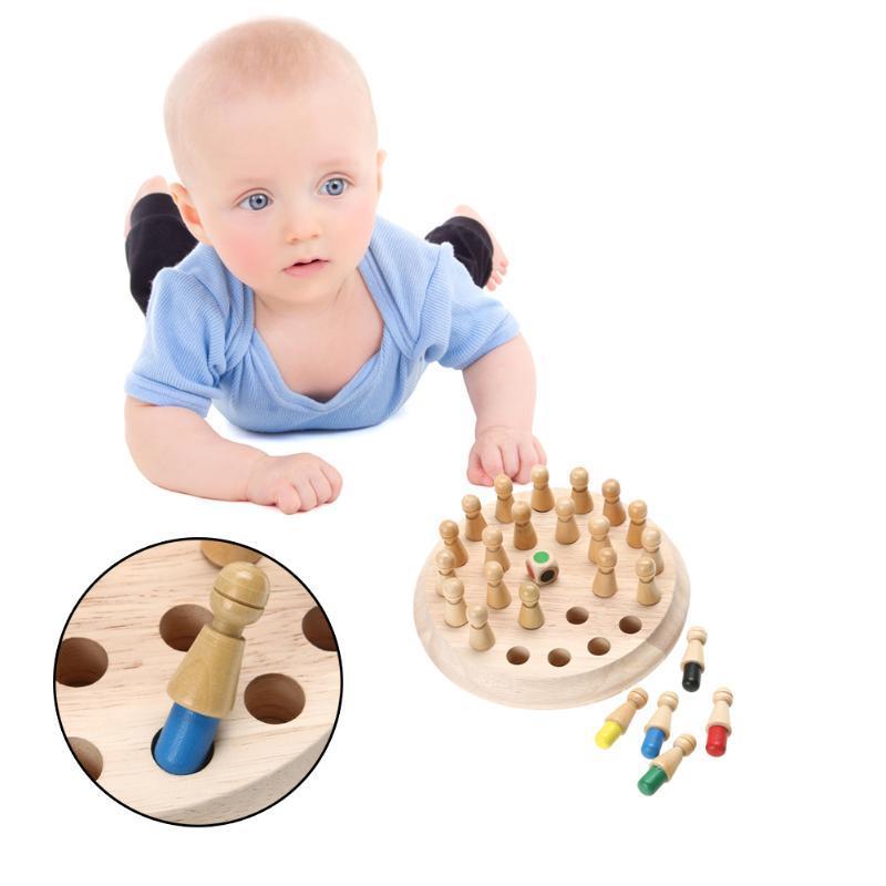 Kids Wooden Memory Match Stick Chess Game Educational Toys Gift