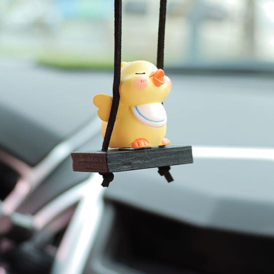 Подвеска для зеркала заднего вида, пара уток, подвесное украшение, легко повесить, очаровательный внешний вид, подвесное украшение для салона автомобиля