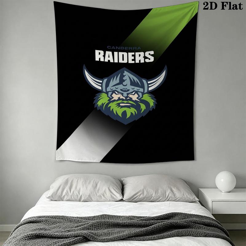 Canberra Raiders Wall Tapestry Aesthetic Wall Hanging Printed Fabric Blanket Decorative Tapestries for Bedroom Living Room Home Decor