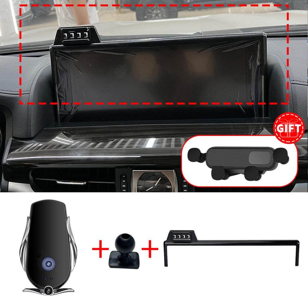 Support de téléphone personnalisé adapté pour Lexus LX570 2016 2017 2018 2019-2022, Base d'écran de tableau de bord, sans perceuse pour