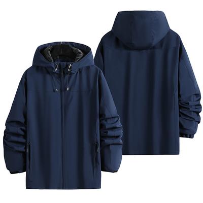 Мужская черная ветровка, ветрозащитная, водонепроницаемая, для весны и осени, куртка на молнии, мужская уличная одежда, бомбер, размер OverSize 4XL 5XL