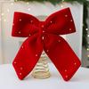 Decorative Christmas Tree Topper Extra-Large Flocked Christmas Bow  Christmas Tree Decoration