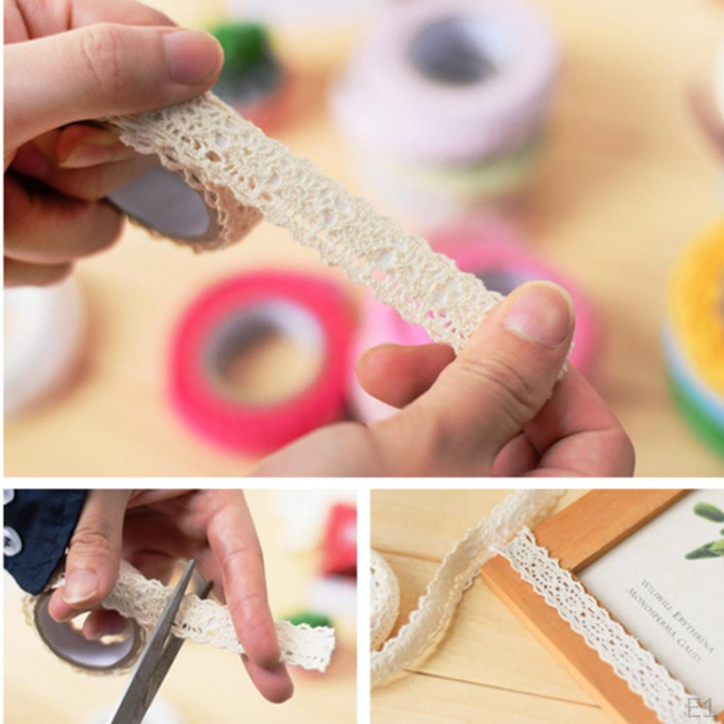 6 метров вязаная крючком ткань кружевная лента васи маскировочная наклейка рулон самоклеящаяся хлопковая лента