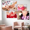 Modern Nail Polish Manicure Canvas Painting Flower Beauty Spa Posters and Prints for Woman Beauty Salon Wall Decor Cuadros