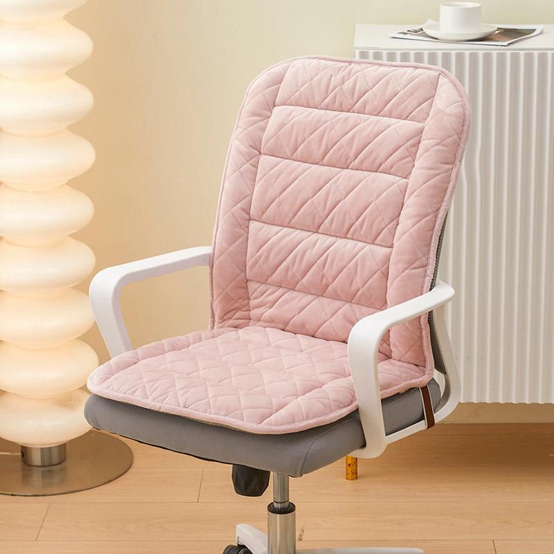 Heated Thickened Plush Seat Cushion & Backrest - Comfort & Warmth for Long Winter Sitting