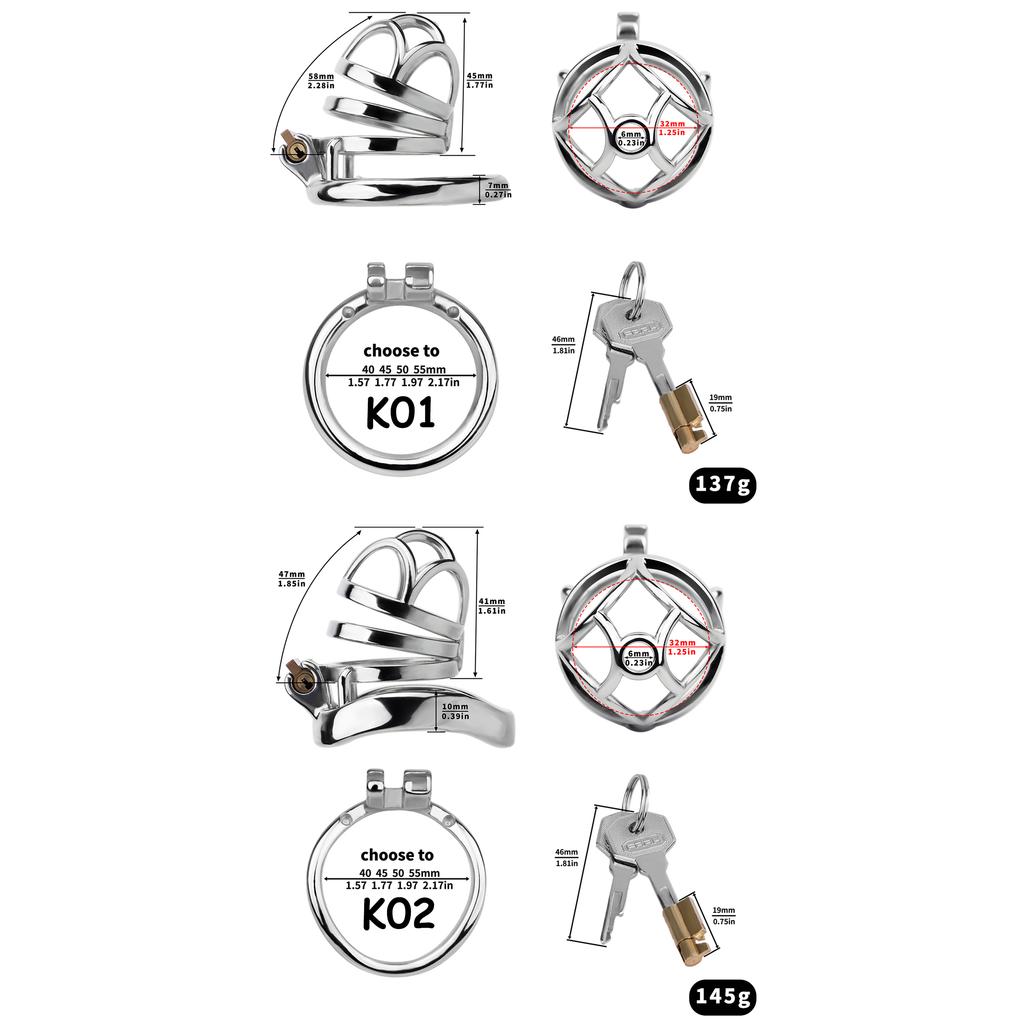 SMMQ BDSM Male Chastity Cag Hollow Penis Restraint Lock Stainless Steel Cock Cage For Sissy Abstinence Chastity Device