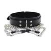 SM Взрослые Зажимы для Сосков Кожаный Чокер с Цепью - Кинки Эротическое Ожерелье для Пар