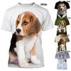 Summer Fashion Men's And Women's 3D Printing T Shirts Animal Dog Beagle Casual Short-sleeved Street T-shirt Top Quality Tees