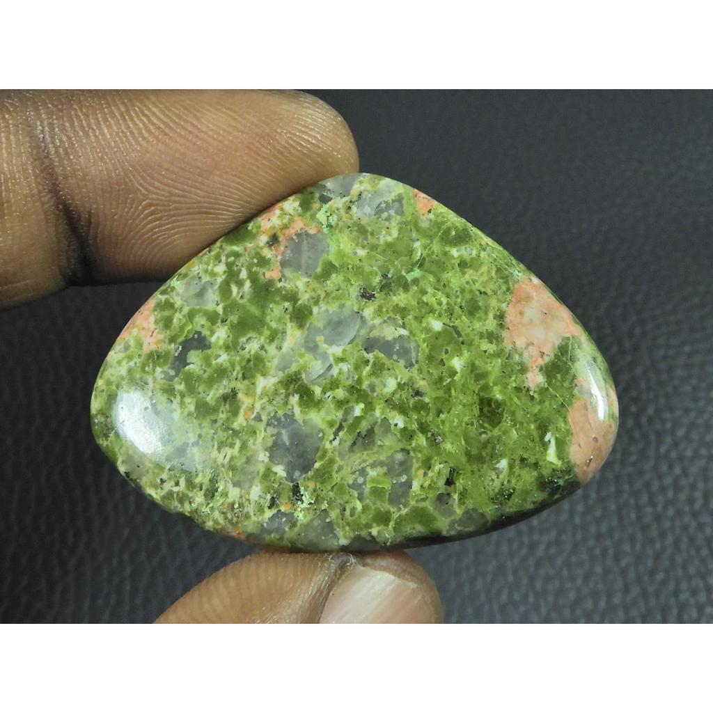 30X40X05MM Natural Unakite Jasper Pear Shape Cabochon Loose Gemstone 61Cts. G-433