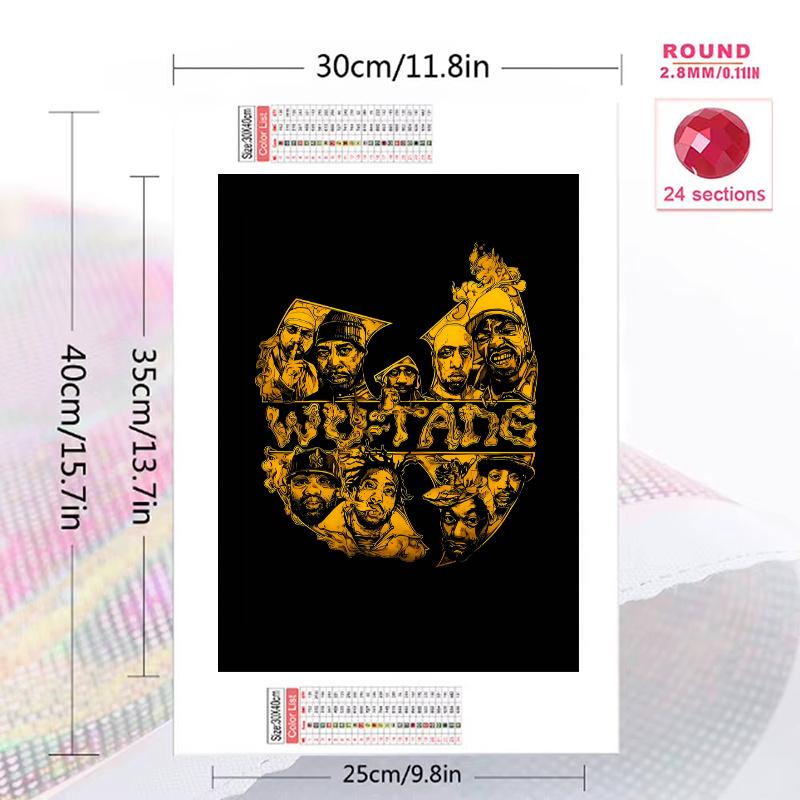 Wutang Clan 100% Round Full Drill 5D DIY Diamond Painting Embroidery Cross Stitch Rhinestone Decor