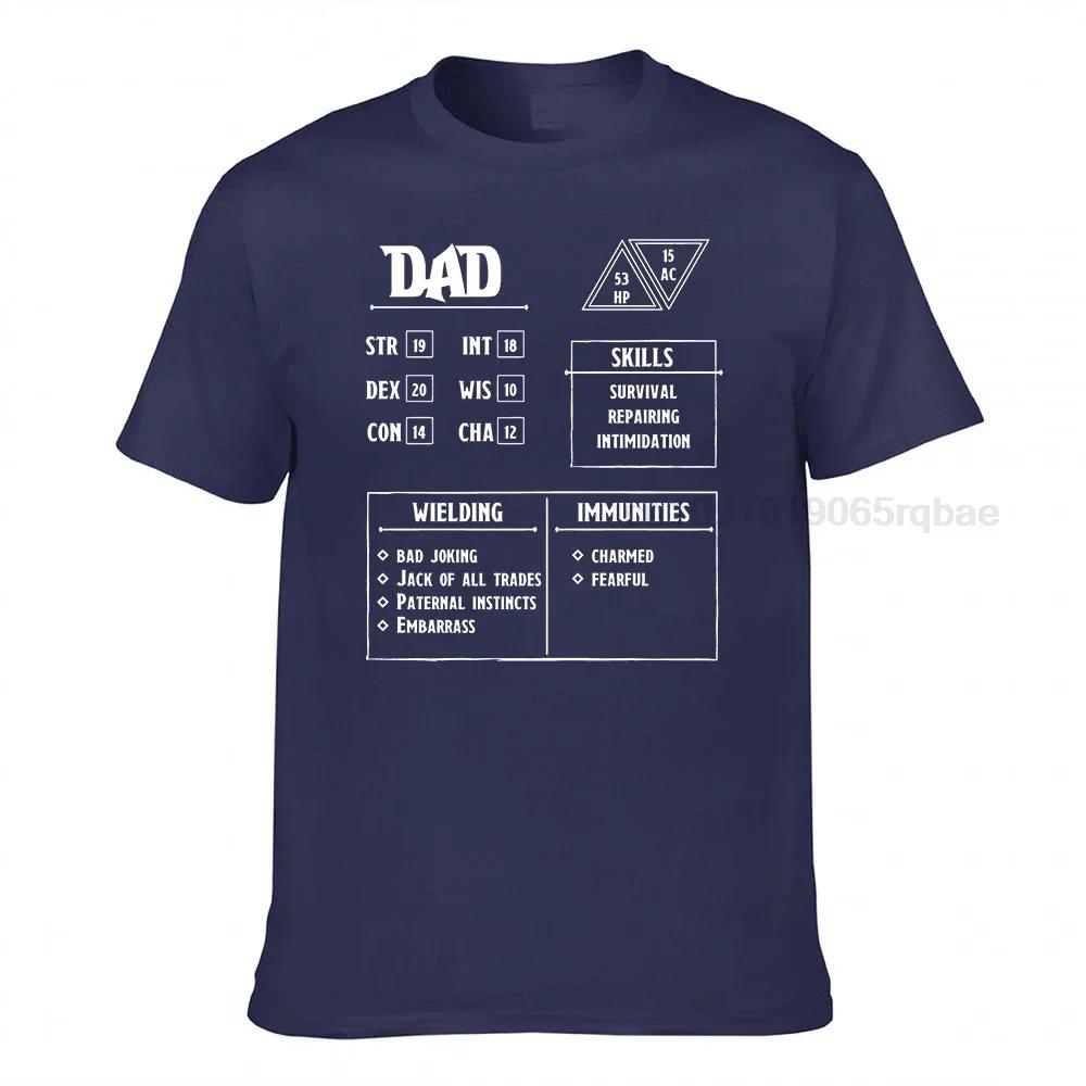 Dad Character Sheet Tshirt Dnd Shirt Role Playing Cotton Casual Unisex T Shirt Unisexs Tee Shirts Tops