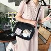 Роскошная сумка Pu Ita Crossbody для женщин, милые сумки Lolita, симпатичная прозрачная сумка через плечо в стиле кармана