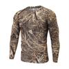 Spring and Autumn Outdoor Python Print 3D Jungle Camouflage Training Clothing Crewneck T Shirt Men's Loose Long Sleeves