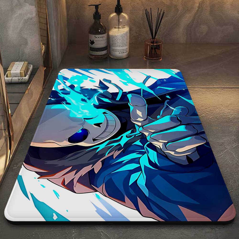 U-Undertale Anime Door Mat Kids Room Bedroom Decoration Balcony Anti-Slip Doormat Living Room Doormat Area Rug