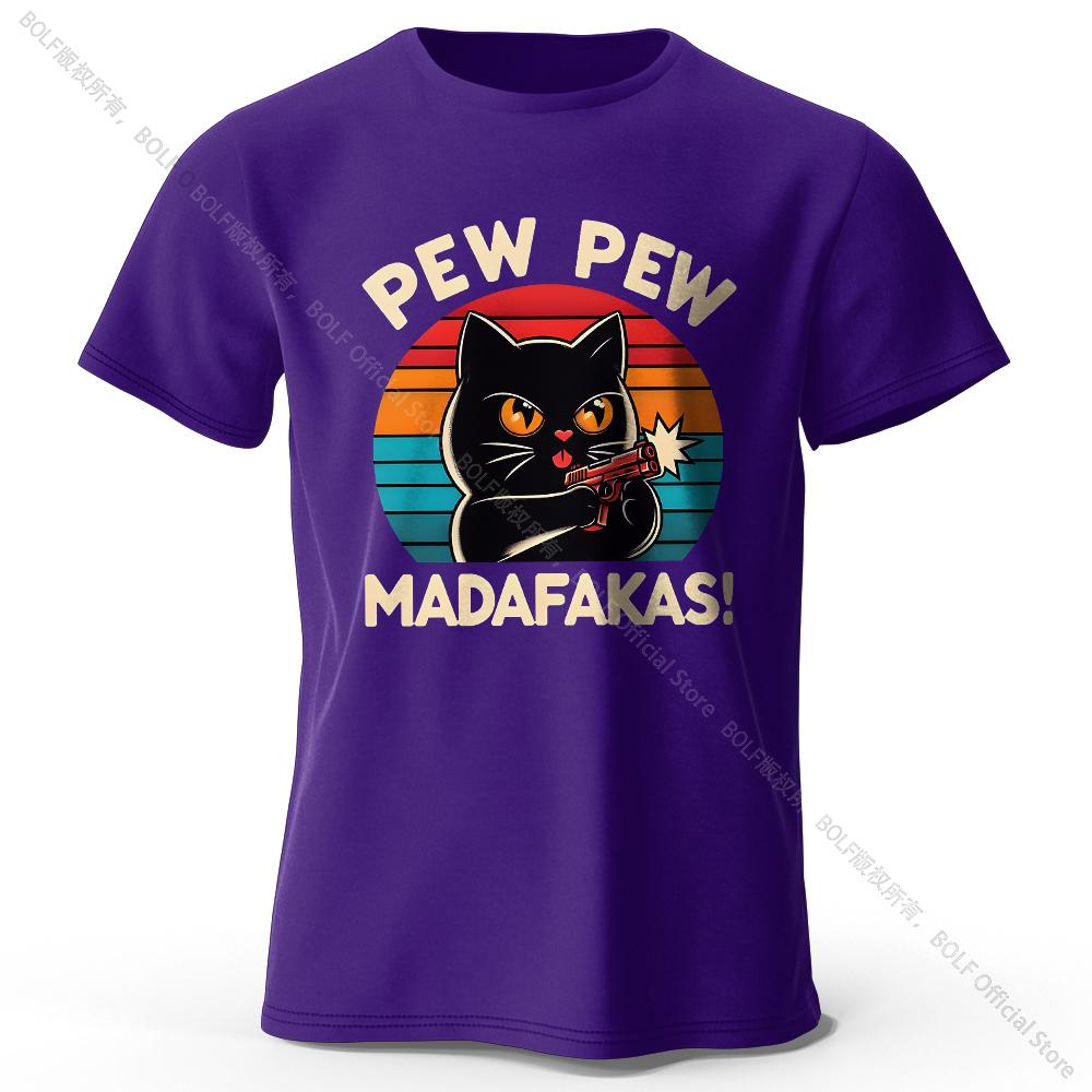 Cute HandDrawn Cat Doodle Print 100 Cotton TShirt Ultra Soft Round Neck Short Sleeve Tee for Unisex Unisex