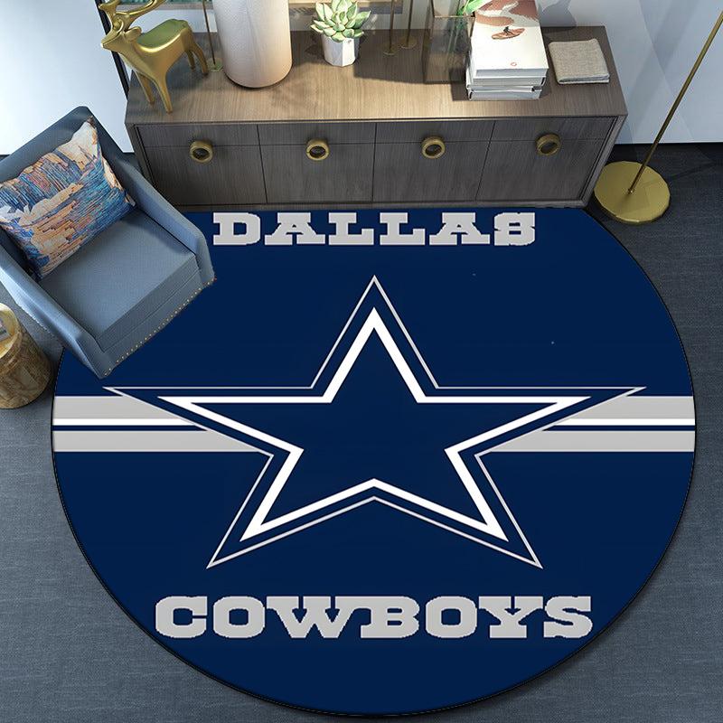 American Football Team Round Rug for Livingroom,Bedroom, Palyroom, Chair Rug, Area rug, Circle Carpet, Large Size Fan Christmas gift