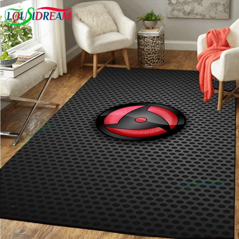 Anime Sharingan Carpet Rug Large Soft Flannel Floor Mat for Bedroom Living Room Decor Lightweight Blanket for Adults Kids Gift