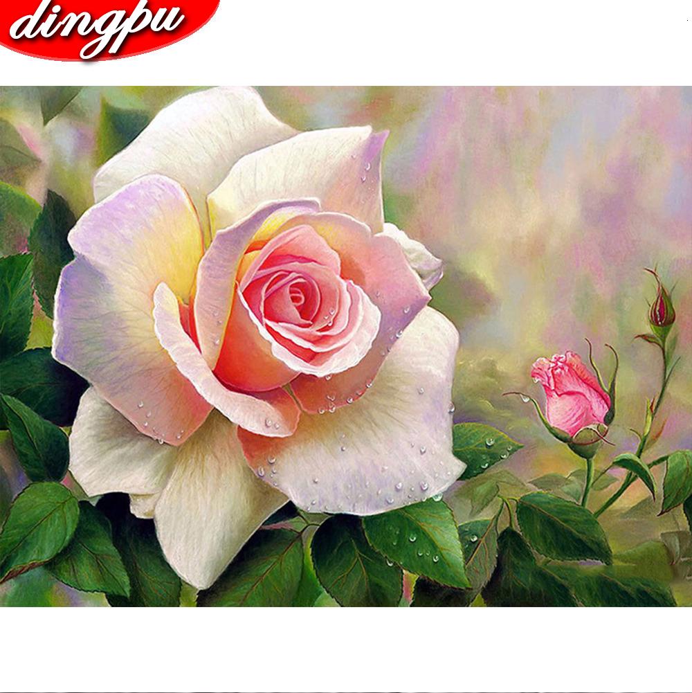 Полный дрель Алмазная картина 5D Цветы Алмазная вышивка Продажа Вышивка крестом Украшение дома