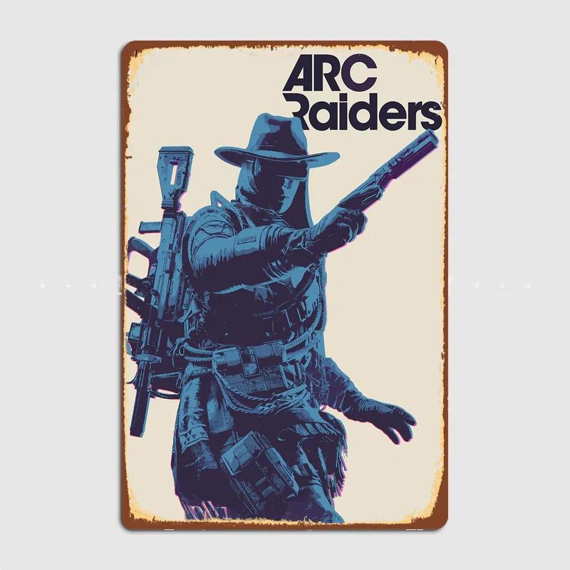 Игровой Постер Arc Raiders Винтажная Вывеска Гараж Индивидуальная Спальня Комната Настенный Декор Домашние Декоративные Постеры Металлический Постер Декор для Помещения