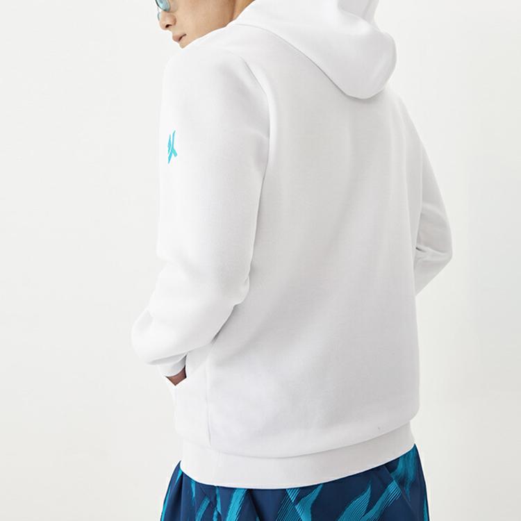 Anta Повседневный пуловер с капюшоном с принтом Thompson, мужские топы, белый 152131718-1