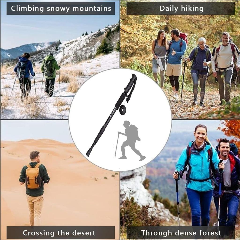 SensaBliss телескопический многофункциональный треккинг складной скалолазание ходьба телескопический регулируемый альпинизм скалолазание горный туризм использование на открытом воздухе