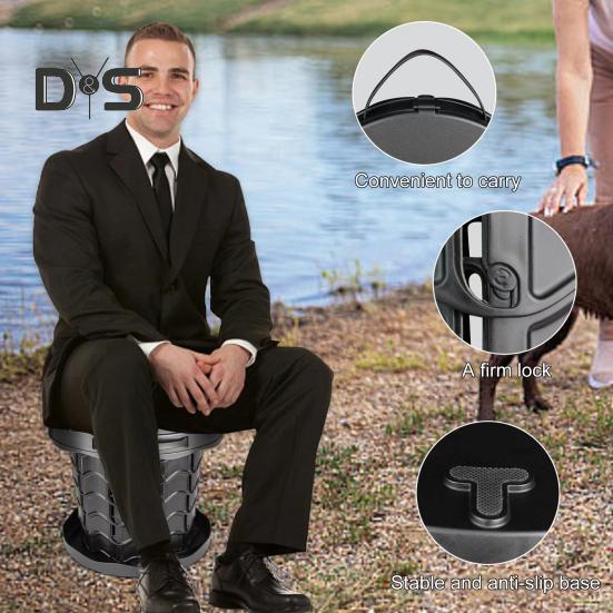 Выдвижной портативный туалет с большой грузоподъемностью, регулируемой высотой, портативный туалет для кемпинга, для использования в чрезвычайных ситуациях